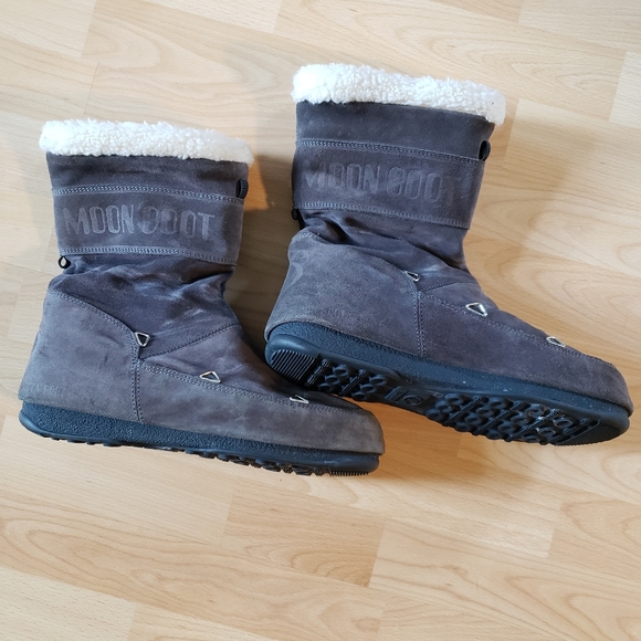 MOON BOOTS suede/sherpa boot - Picture 2 of 5